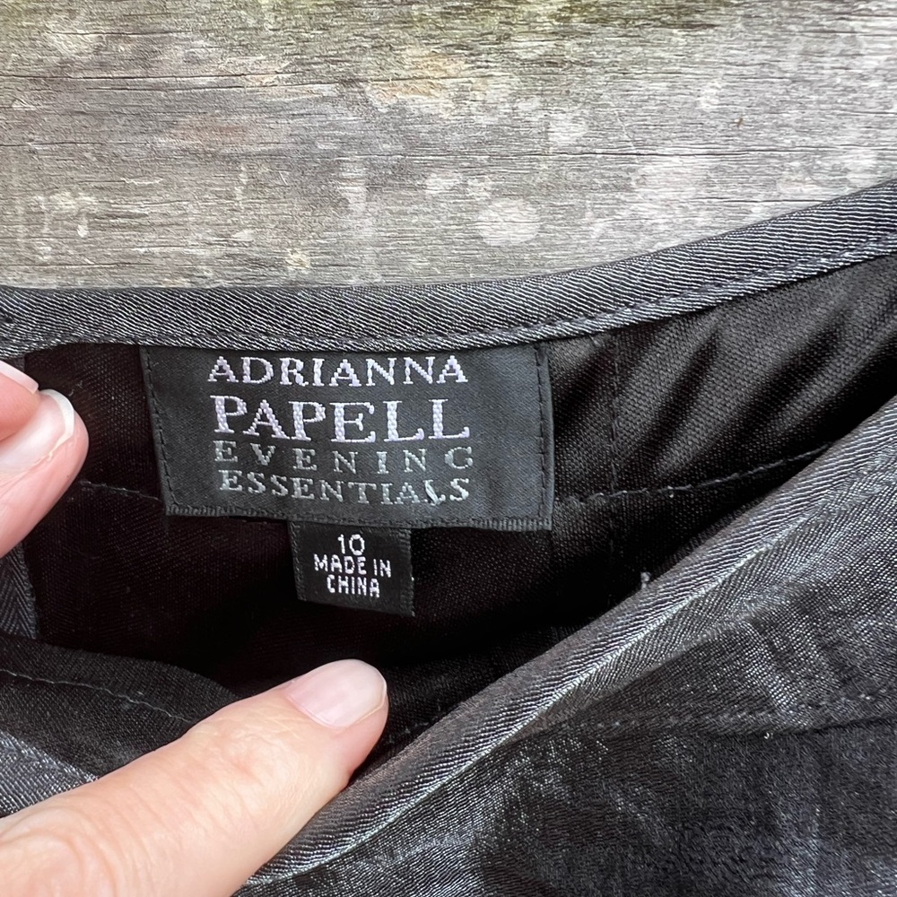 Adrianna Papell Charcoal Layered long Skirt - Picture 8 of 9